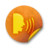 Orange sticker badges 069